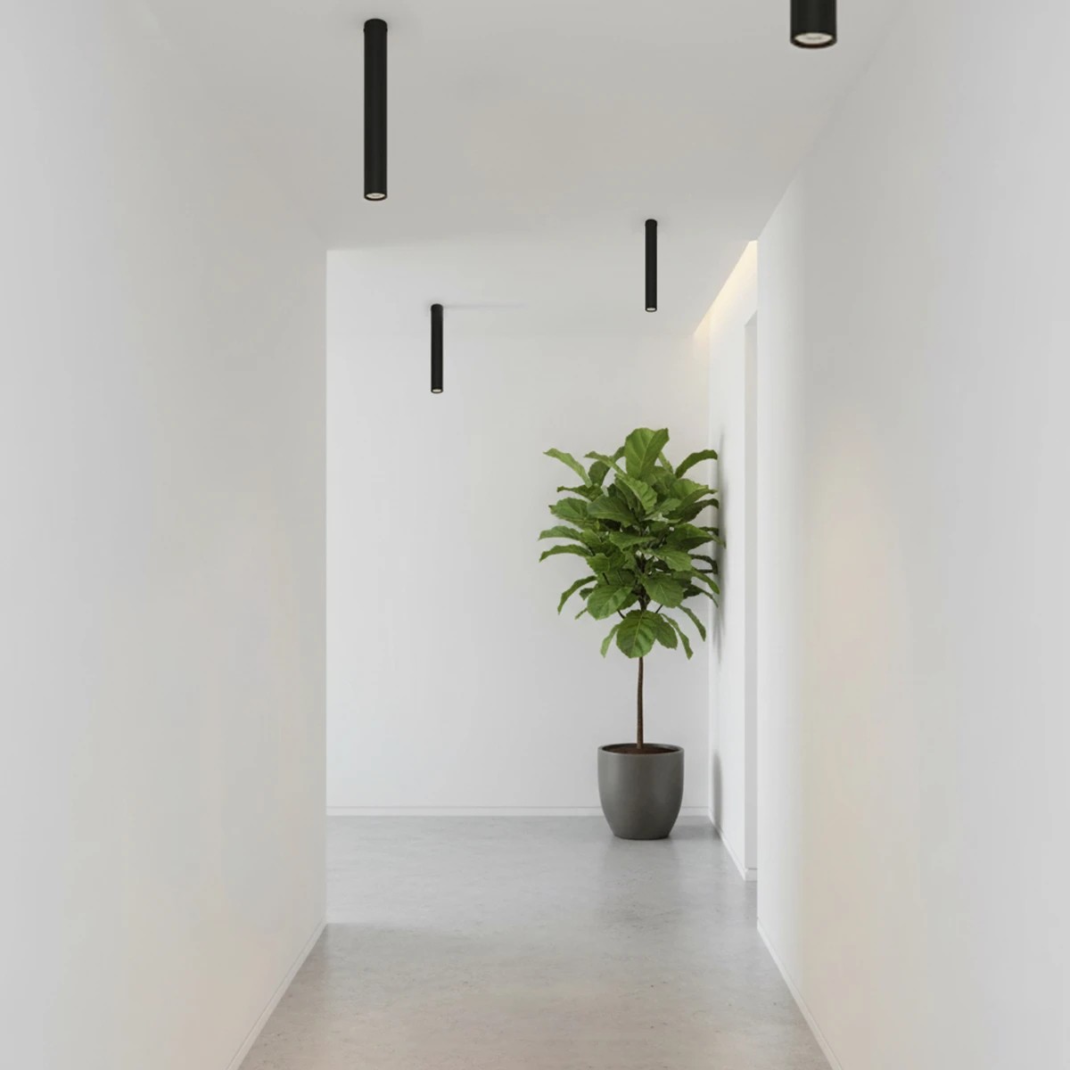 Alternative view of kelvo® DUCT KLV-101-0052 Φωτιστικό Downlight Σποτ για Λάμπα MR16 με Ντουί GU10 AC 220-240V IP20 - Μαύρο Ματ - Μ6 x Π6 x Υ45cm