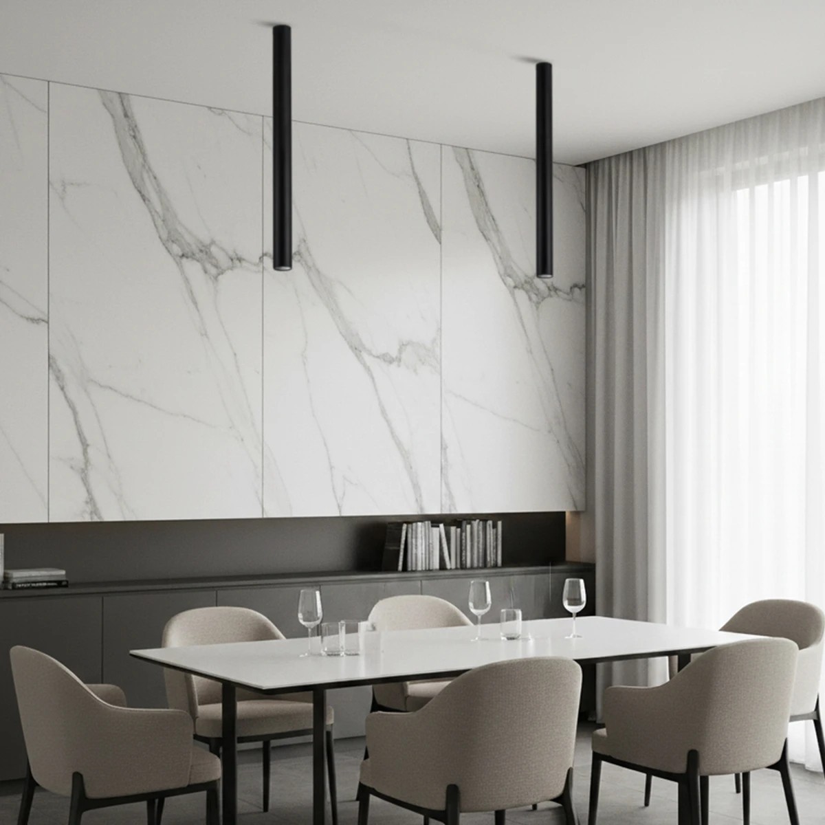 Alternative view of kelvo® DUCT KLV-101-0054 Φωτιστικό Downlight Σποτ για Λάμπα MR16 με Ντουί GU10 AC 220-240V IP20 - Μαύρο Ματ - Μ6 x Π6 x Υ75cm