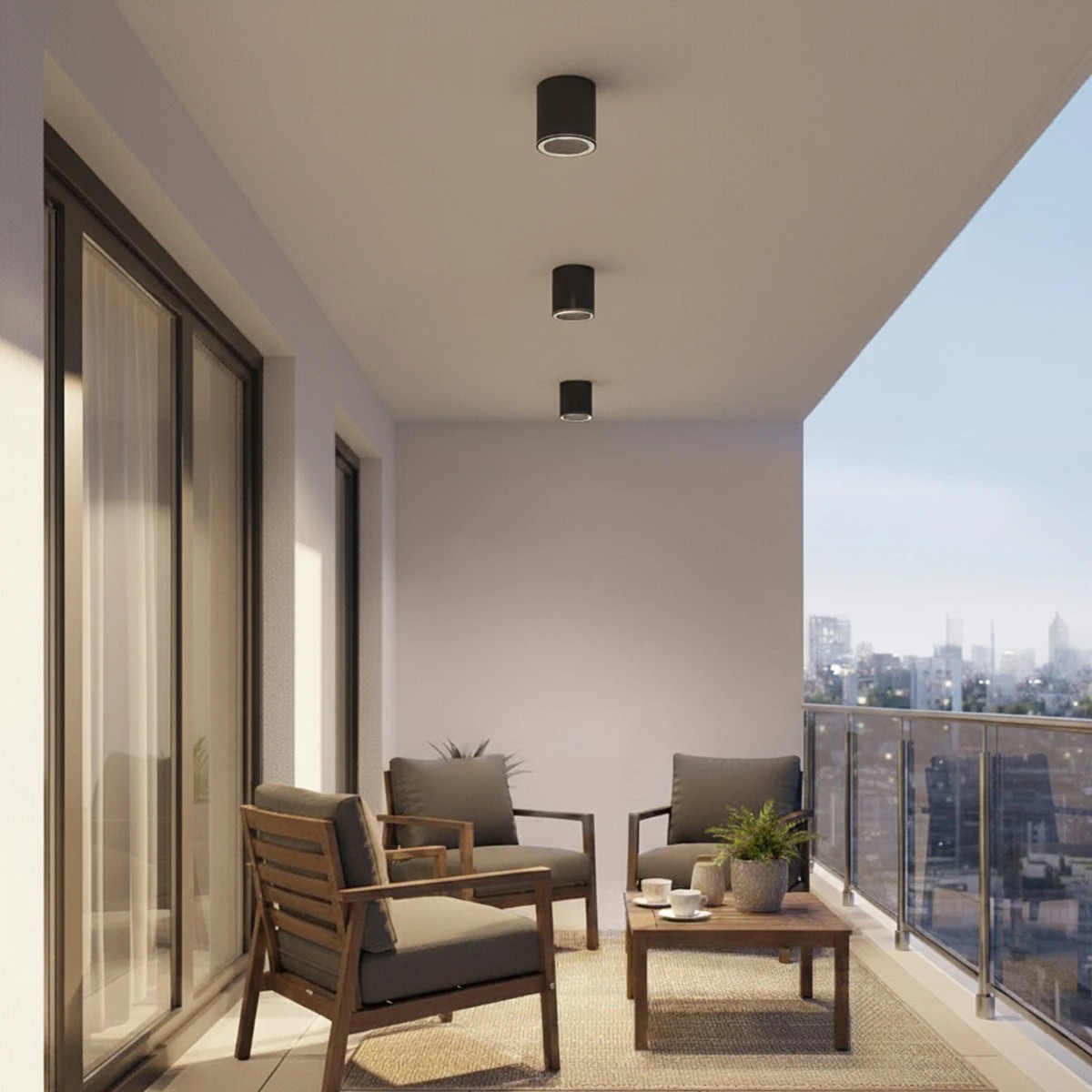 Alternative view of kelvo® MARETTI KLV-101-0055 Φωτιστικό Downlight Σποτ για Λάμπα MR16 με Ντουί GU10 AC 220-240V Αδιάβροχο IP65 - Μαύρο Ματ - Μ9 x Π9 x Υ9cm
