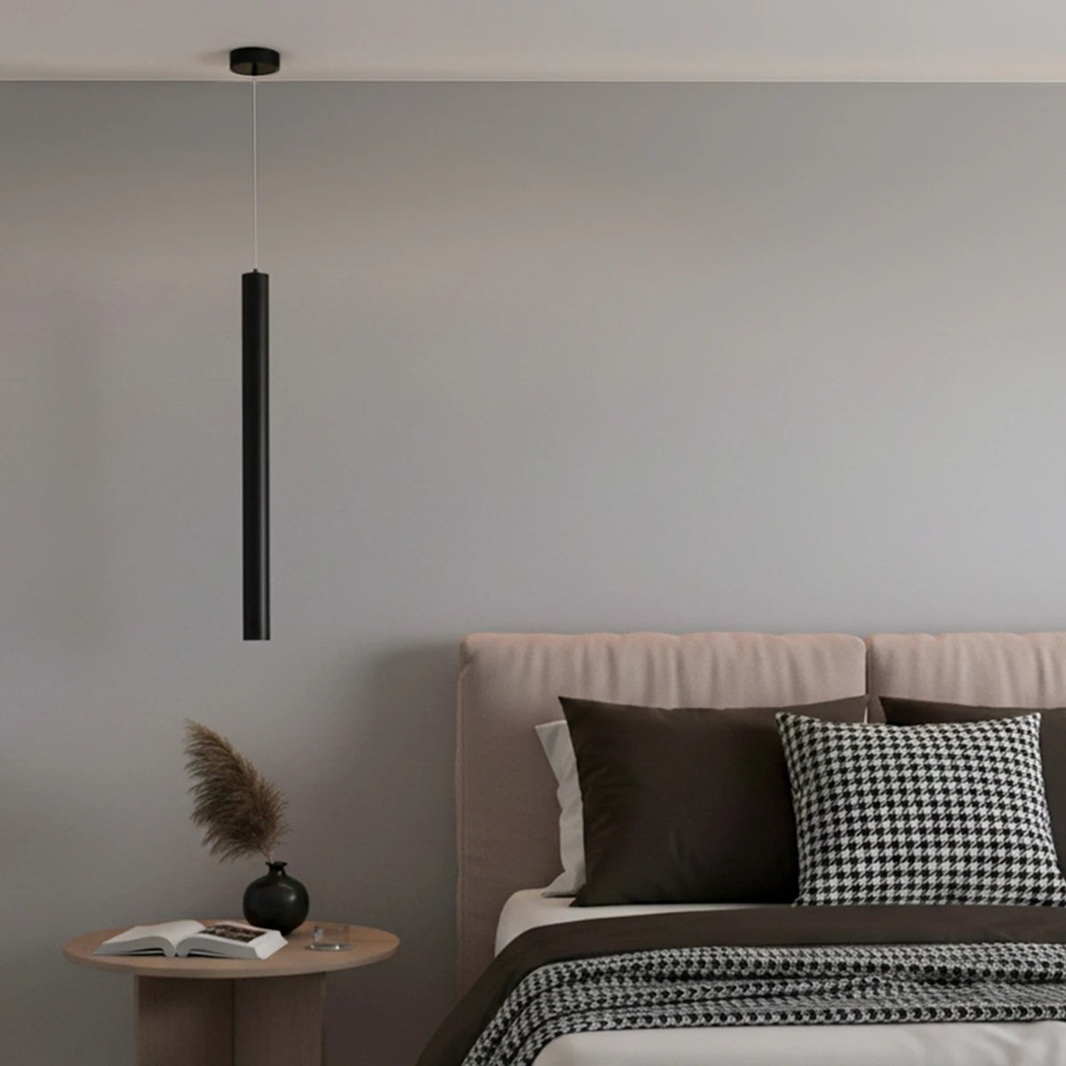 Alternative view of kelvo® CANAL KLV-101-0072 Κρεμαστό Φωτιστικό Οροφής LED 7W 700lm 36° AC 220-240V IP20 Θερμό Λευκό 2700K - Bridgelux COB Chip & TÜV SÜD Driver - Μαύρο Ματ - Μ4 x Π4 x Υ60cm - 5 Χρόνια Εγγύηση