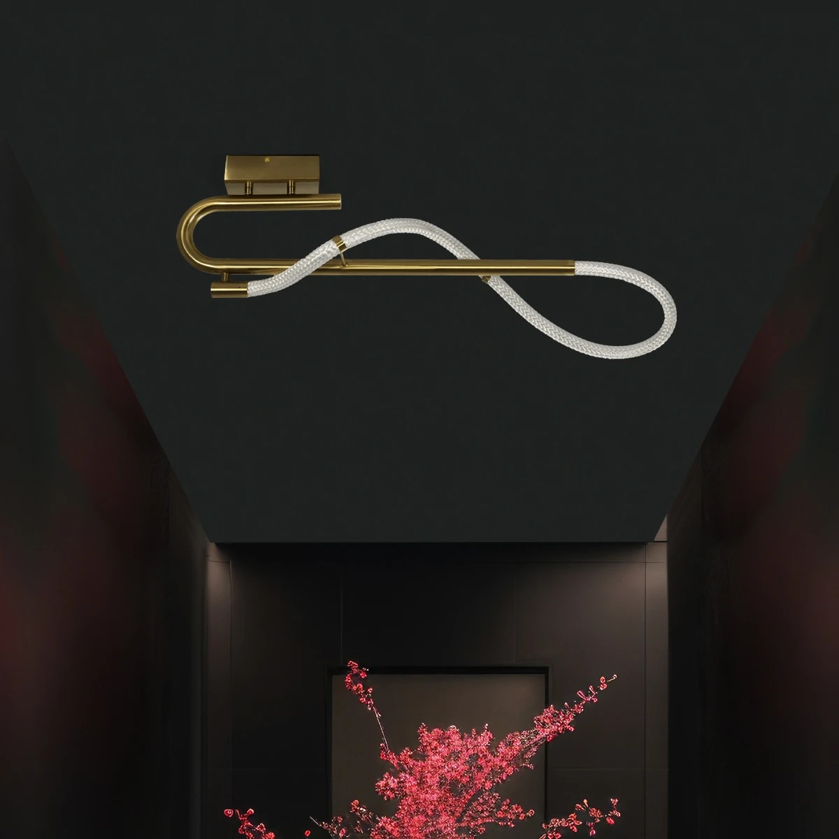 Alternative view of kelvo® GLOW KLV-101-0148 Φωτιστικό Οροφής LED 18W 1800lm 360° AC 220-240V IP20 Ρυθμιζόμενο Λευκό CCT με On/Off 2700K/4500K/6000K - Lumileds SMD Chip - Χρυσό Πλατίνα - Μ65 x Π30 x Υ30cm - 3 Χρόνια Εγγύηση