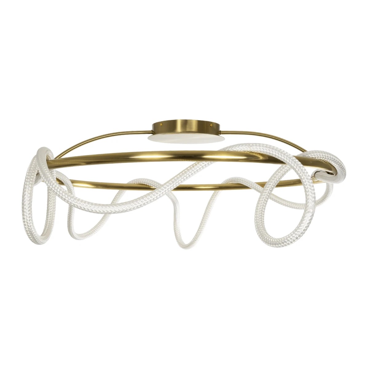 kelvo® GLOW KLV-101-0150 Φωτιστικό Οροφής LED 65W 6500lm 360° AC 220-240V IP20 Ρυθμιζόμενο Λευκό CCT με Χειριστήριο από 2700K έως 6000K Dimmable - Lumileds SMD Chip - Χρυσό Πλατίνα - Μ100 x Π100 x Υ30cm - 3 Χρόνια Εγγύηση - Image 3