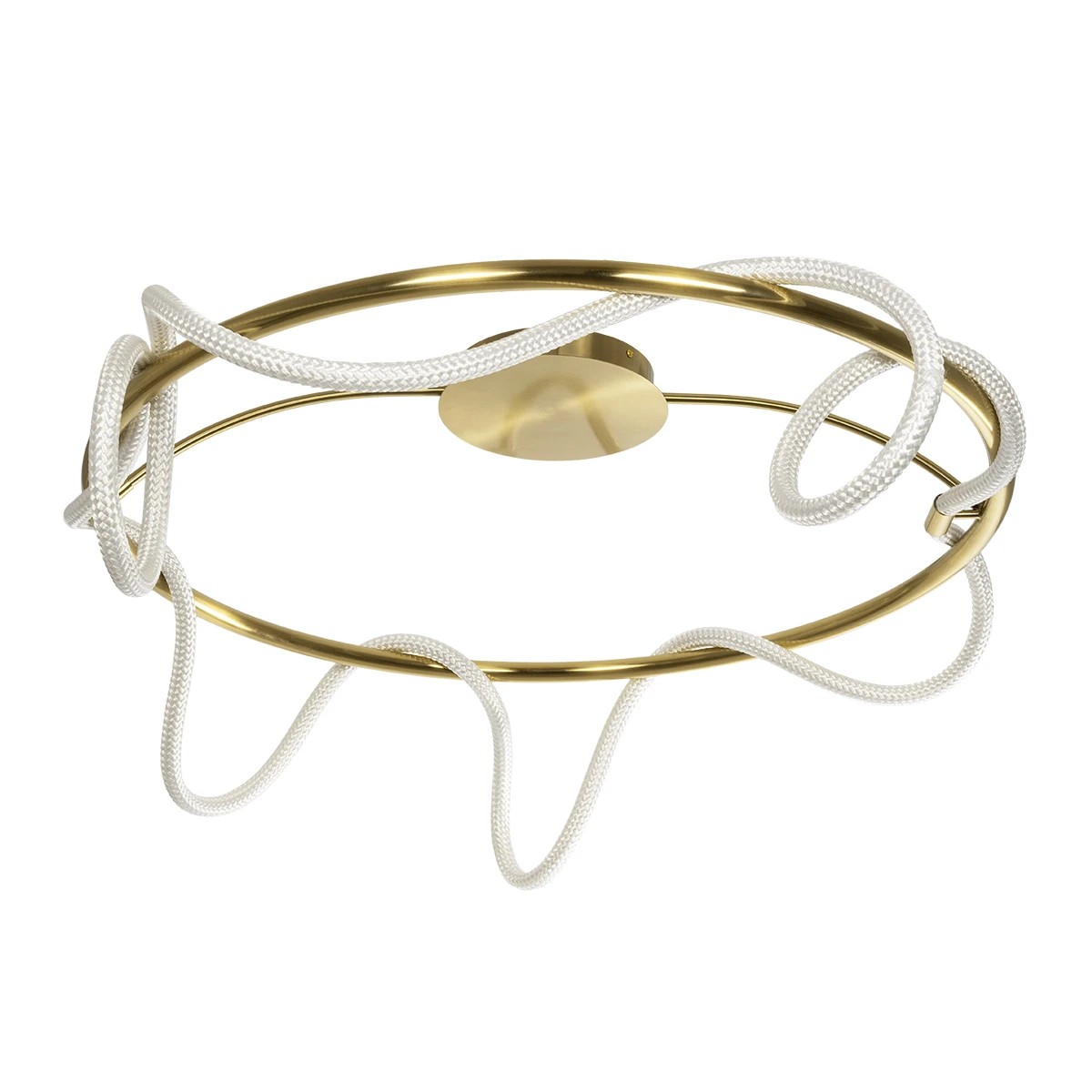 kelvo® GLOW KLV-101-0150 Φωτιστικό Οροφής LED 65W 6500lm 360° AC 220-240V IP20 Ρυθμιζόμενο Λευκό CCT με Χειριστήριο από 2700K έως 6000K Dimmable - Lumileds SMD Chip - Χρυσό Πλατίνα - Μ100 x Π100 x Υ30cm - 3 Χρόνια Εγγύηση - Image 5