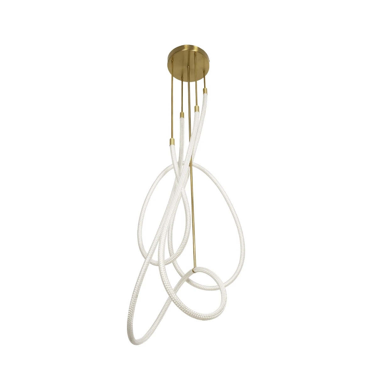 kelvo® GLOW KLV-101-0154 Φωτιστικό Οροφής LED 85W 8500lm 360° AC 220-240V IP20 Ρυθμιζόμενο Λευκό CCT με Χειριστήριο από 2700K έως 6000K Dimmable - Lumileds SMD Chip - Χρυσό Πλατίνα - Μ100 x Π100 x Υ140cm - 3 Χρόνια Εγγύηση - Image 5