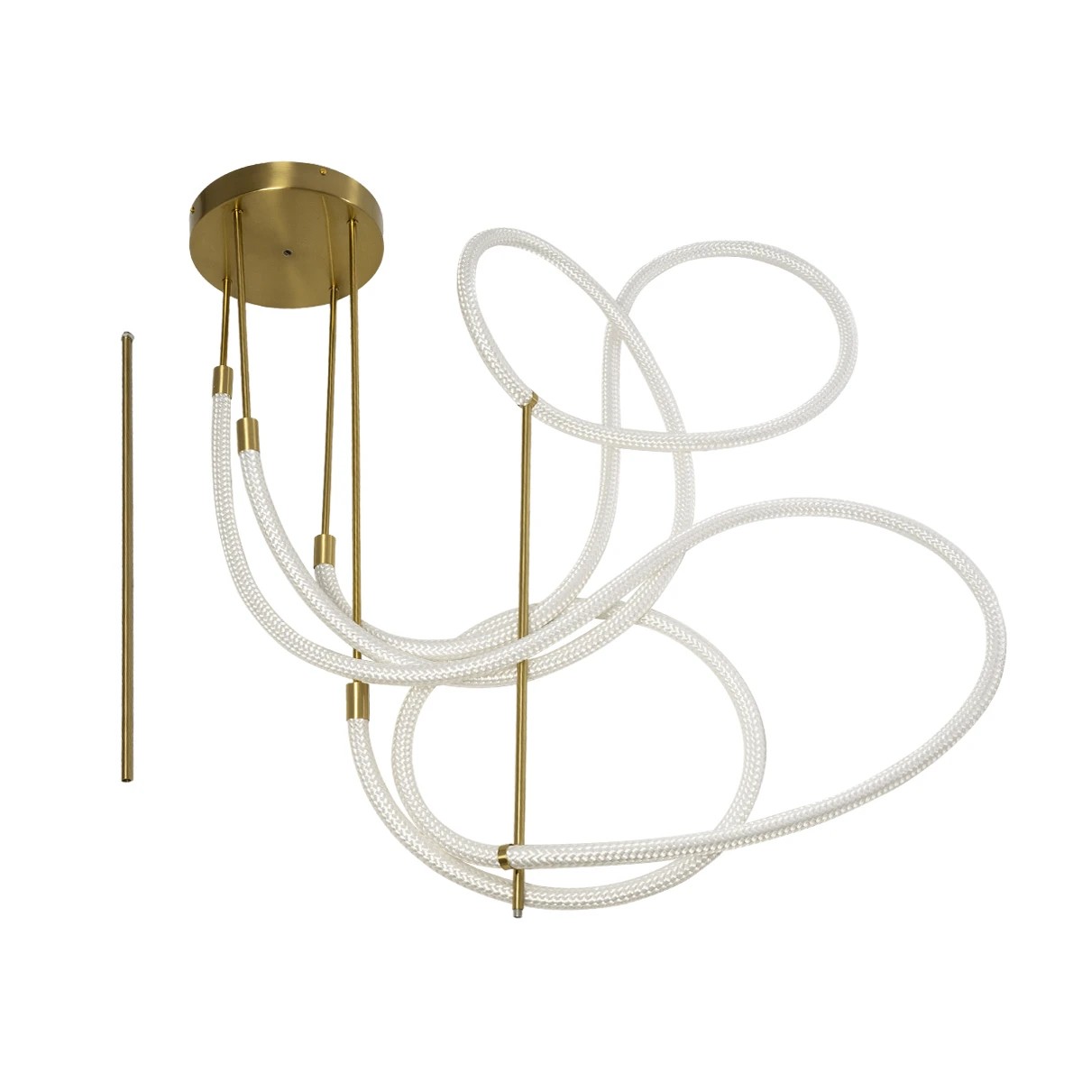 kelvo® GLOW KLV-101-0154 Φωτιστικό Οροφής LED 85W 8500lm 360° AC 220-240V IP20 Ρυθμιζόμενο Λευκό CCT με Χειριστήριο από 2700K έως 6000K Dimmable - Lumileds SMD Chip - Χρυσό Πλατίνα - Μ100 x Π100 x Υ140cm - 3 Χρόνια Εγγύηση - Image 12