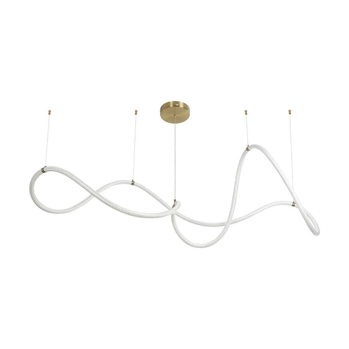 kelvo® GLOW KLV-101-0157 Κρεμαστό Φωτιστικό Οροφής LED 65W 6500lm 360° AC 220-240V IP20 Ρυθμιζόμενο Λευκό CCT με Χειριστήριο από 2700K έως 6000K Dimmable - Lumileds SMD Chip - Σατινέ Χρυσό Βούρτσας - Μ150 x Π70 x Υ90cm - 3 Χρόνια Εγγύηση - Image 5