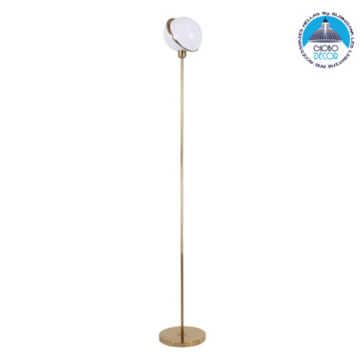 LEDTM® HUDSON 00500 Μοντέρνο Επιδαπέδιο Φωτιστικό με Ντουί 1 x E27 AC 220-240V IP20 - Λευκό & Χρυσό - Μ20 x Π20 x Υ177cm