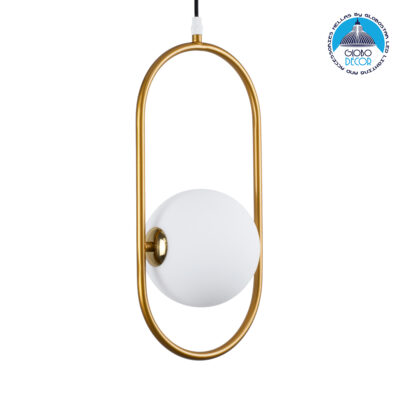 LEDTM® HAMBURG 00590 Μοντέρνο Κρεμαστό Φωτιστικό Οροφής με Ντουί 1 x G9 AC 220-240V IP20 - Χρυσό & Λευκό - Μ20 x Π15 x Υ40cm