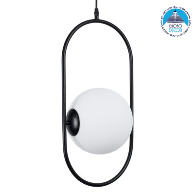 LEDTM® HAMBURG 00591 Μοντέρνο Κρεμαστό Φωτιστικό Οροφής με Ντουί 1 x E14 AC 220-240V IP20 - Μαύρο & Λευκό - Μ25 x Π20 x Υ50cm