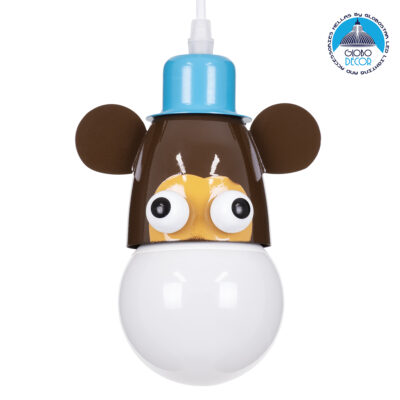 LEDTM® MONKEY 00640 Παιδικό Κρεμαστό Φωτιστικό Οροφής με Ντουί 1 x E27 AC 220-240V IP20 - Πολύχρωμο - Μ14.5 x Π10.5 x Υ13.5cm