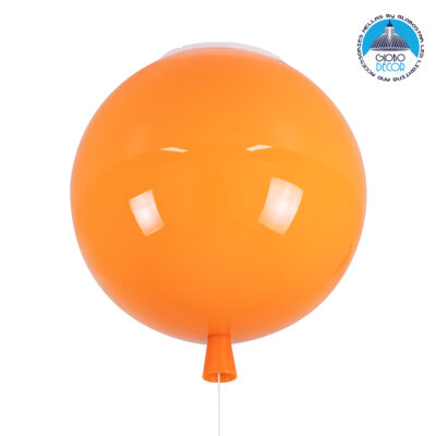LEDTM® BALLOON 00650 Παιδικό Φωτιστικό Οροφής με Ντουί 1 x E27 AC 220-240V IP20 - Πορτοκαλί - Μ30 x Π30 x Υ33cm