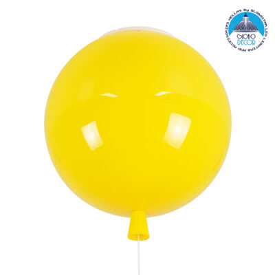 LEDTM® BALLOON 00651 Παιδικό Φωτιστικό Οροφής με Ντουί 1 x E27 AC 220-240V IP20 - Κίτρινο - Μ30 x Π30 x Υ33cm