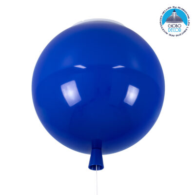 LEDTM® BALLOON 00654 Παιδικό Φωτιστικό Οροφής με Ντουί 1 x E27 AC 220-240V IP20 - Μπλε - Μ30 x Π30 x Υ33cm