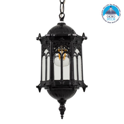 LEDTM® DARCY 00655 Vintage Κρεμαστό Φωτιστικό Οροφής με Ντουί 1 x E27 AC 220-240V IP20 - Μαύρο - Μ15.5 x Π15.5 x Υ32.5cm