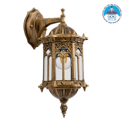 LEDTM® DARCY 00658 Vintage Φωτιστικό Τοίχου - Απλίκα με Ντουί 1 x E27 AC 220-240V IP20 - Μπρούτζινο Εφέ Σκουριάς - Μ15.5 x Π15.5 x Υ34.5cm