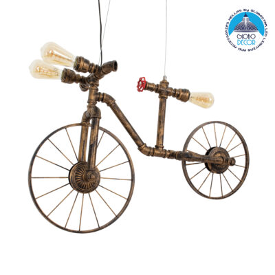 LEDTM® SWIFTWALKER 00660 Vintage Κρεμαστό Φωτιστικό Οροφής με Ντουί 3 x E27 AC 220-240V IP20 - Χάλκινο & Κόκκινο - Μ85 x Π29.5 x Υ55cm