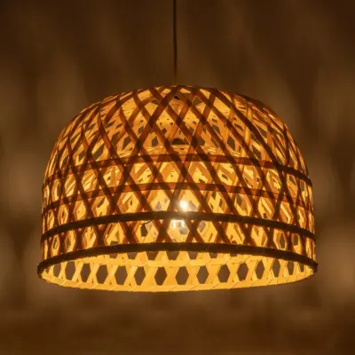 Alternative view of LEDTM® MANGEA 00716 Boho Κρεμαστό Φωτιστικό Οροφής με Ντουί 1 x E27 AC 220-240V IP20 - Μπεζ - Μ50 x Π50 x Υ34cm