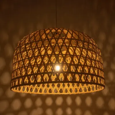 Alternative view of LEDTM® MANGEA 00717 Boho Κρεμαστό Φωτιστικό Οροφής με Ντουί 1 x E27 AC 220-240V IP20 - Μπεζ - Μ100 x Π100 x Υ59cm