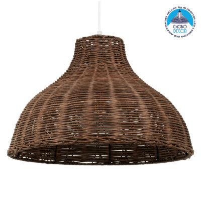 LEDTM® MAYOTTE 00725 Boho Κρεμαστό Φωτιστικό Οροφής με Ντουί 1 x E27 AC 220-240V IP20 - Καφέ - Μ40 x Π40 x Υ28cm