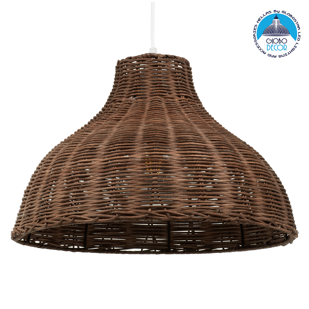 LEDTM® MAYOTTE 00725 Boho Κρεμαστό Φωτιστικό Οροφής με Ντουί 1 x E27 AC 220-240V IP20 - Καφέ - Μ40 x Π40 x Υ28cm
