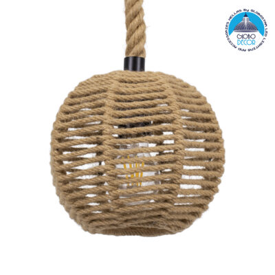 LEDTM® MANDALA 00730 Boho Κρεμαστό Φωτιστικό Οροφής με Ντουί 1 x E27 AC 220-240V IP20 - Μπεζ - Μ20 x Π20 x Υ20cm