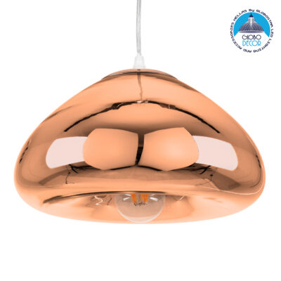 LEDTM® CRISTIN 00761 Μοντέρνο Κρεμαστό Φωτιστικό Οροφής με Ντουί 1 x E27 AC 220-240V IP20 - Χάλκινο - Μ30 x Π30 x Υ19cm