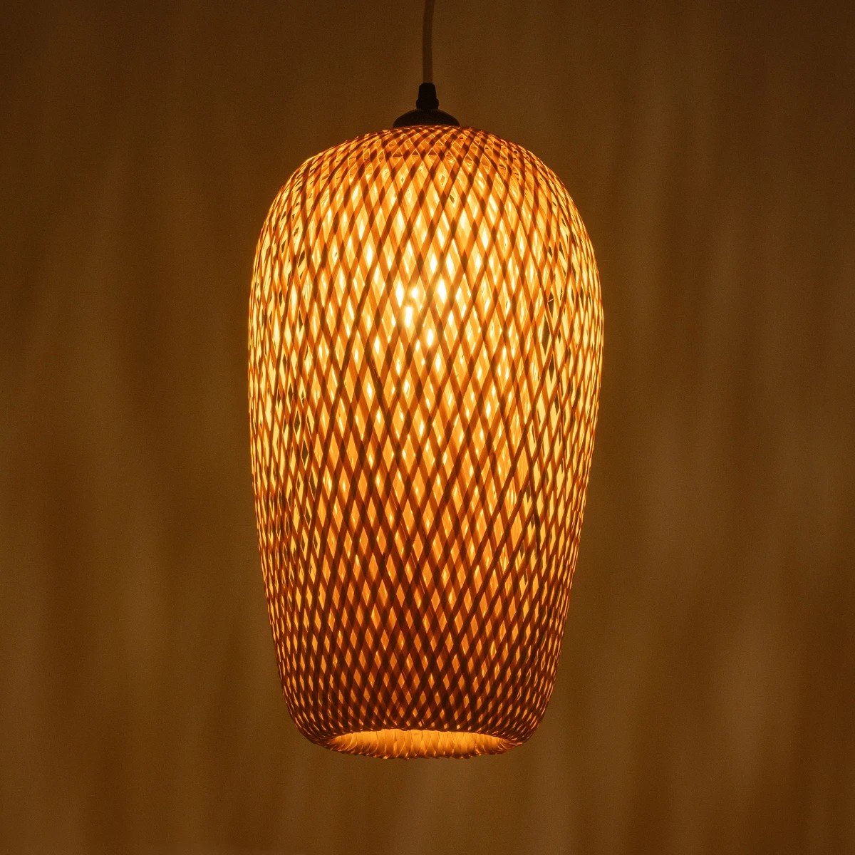 LEDTM® SAN TROPEZ 00764 Boho Κρεμαστό Φωτιστικό Οροφής με Ντουί 1 x E27 AC 220-240V IP20 - Μπεζ - Μ23 x Π23 x Υ42cm - Image 2