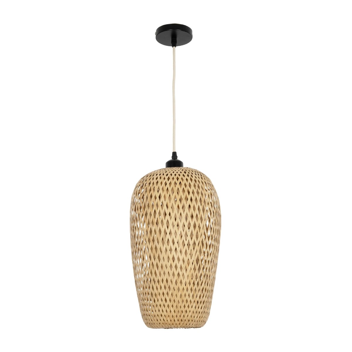 LEDTM® SAN TROPEZ 00764 Boho Κρεμαστό Φωτιστικό Οροφής με Ντουί 1 x E27 AC 220-240V IP20 - Μπεζ - Μ23 x Π23 x Υ42cm - Image 3
