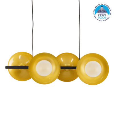 LEDTM® JOLIET 00782 Μοντέρνο Κρεμαστό Φωτιστικό Οροφής με Ντουί 4 x G9 AC 220-240V IP20 - Μαύρο & Χρυσό - Μ65 x Π28 x Υ20cm