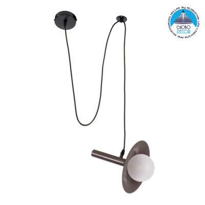 LEDTM® CELEST 00791 Μοντέρνο Κρεμαστό Φωτιστικό Οροφής με Ντουί 1 x G9 AC 220-240V IP20 - Καφέ & Λευκό - Μ20 x Π20 x Υ26.5cm