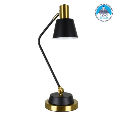 LEDTM® LETO 00834 Μοντέρνο Επιτραπέζιο Φωτιστικό Πορτατίφ με Ντουί 1 x E27 AC 220-240V IP20 - Μαύρο & Χρυσό - Μ30 x Π18 x Υ54cm