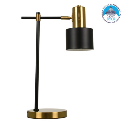 LEDTM® LETO 00835 Μοντέρνο Επιτραπέζιο Φωτιστικό Πορτατίφ με Ντουί 1 x E27 AC 220-240V IP20 - Μαύρο & Χρυσό - Μ18 x Π18 x Υ50.5cm