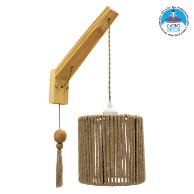 LEDTM® CASTI 00886 Vintage Φωτιστικό Τοίχου - Απλίκα με Ντουί 1 x E27 AC 220-240V IP20 - Μπέζ - Μ19 x Π35 x Υ85cm