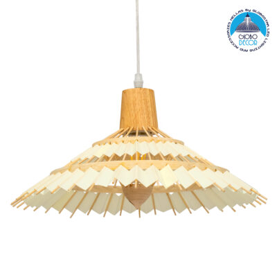 LEDTM® VENTALIA 00897 Boho Κρεμαστό Φωτιστικό Οροφής με Ντουί 1 x E27 AC 220-240V IP20 - Μπεζ - Μ40 x Π40 x Y22cm