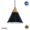 LEDTM® SHADE 00906 Μοντέρνο Κρεμαστό Φωτιστικό Οροφής με Ντουί 1 x E27 AC 220-240V IP20 - Μαύρο & Μπεζ - Μ23 x Π23 x Υ22cm