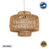 LEDTM® JENSON 00909 Boho Κρεμαστό Φωτιστικό Οροφής με Ντουί 1 x E27 AC 220-240V IP20 - Μπεζ - Μ33 x Π33 x Υ28cm