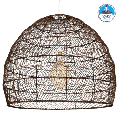 LEDTM® MALIBU 00967 Boho Κρεμαστό Φωτιστικό Οροφής με Ντουί 1 x E27 AC 220-240V IP20 - Καφέ - Μ100 x Π100 x Y86cm