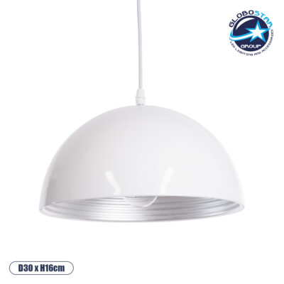 LEDTM® CHIME 01030 Μοντέρνο Κρεμαστό Φωτιστικό Οροφής με Ντουί 1 x E27 AC 220-240V IP20 - Λευκό - Μ30 x Π30 x Υ16cm