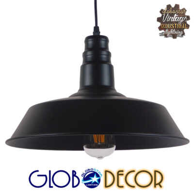 LEDTM® RAY 01049 Vintage Κρεμαστό Φωτιστικό Οροφής με Ντουί 1 x E27 AC 220-240V IP20 - Μαύρο - Μ36 x Π36 x Υ25cm