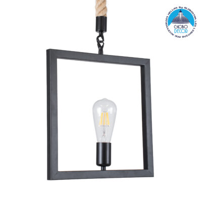 LEDTM® FRAISE 01077 Vintage Κρεμαστό Φωτιστικό Οροφής με Ντουί 1 x E27 AC 220-240V IP20 - Μαύρο & Μπεζ - Μ32 x Π4 x Υ32cm