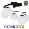 LEDTM® SELINA 01090 Μοντέρνο Φωτιστικό Οροφής με Ντουί 5 x E27 AC 220-240V IP20 - Μαύρο & Λευκό - Μ63 x Π63 x Υ47cm