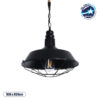 LEDTM® CRANE 01109 Vintage Κρεμαστό Φωτιστικό Οροφής με Ντουί 1 x E27 AC 220-240V IP20 - Μαύρο & Μπεζ - Μ36 x Π36 x Υ30cm