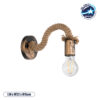 LEDTM® DAKER 01126 Vintage Φωτιστικό Τοίχου - Απλίκα με Ντουί 1 x E27 AC 220-240V IP20 - Χάλκινο Εφέ Σκουριάς & Μπεζ - Μ10 x Π22 x Υ15cm