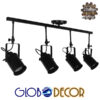 LEDTM® HOLLYWOOD 01156 Vintage Φωτιστικό Οροφής με Ντουί 4 x E27 AC 220-240V IP20 - Μαύρο - Μ110 x Π13 x Υ38cm