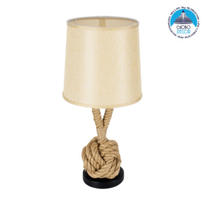 LEDTM® MONKEYFIST 01162 Vintage Επιτραπέζιο Φωτιστικό Πορτατίφ με Ντουί 1 x E27 AC 220-240V IP20 - Μπεζ - Μ27 x Π27 x Υ58cm