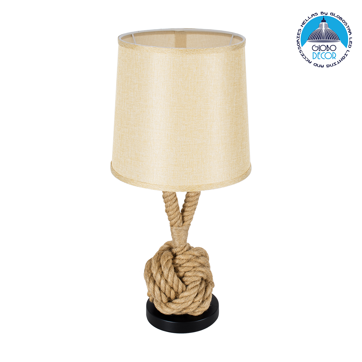 LEDTM® MONKEYFIST 01162 Vintage Επιτραπέζιο Φωτιστικό Πορτατίφ με Ντουί 1 x E27 AC 220-240V IP20 - Μπεζ - Μ27 x Π27 x Υ58cm