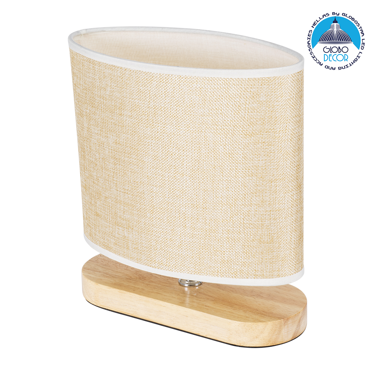 LEDTM® CHIARA 01241 Boho Επιτραπέζιο Φωτιστικό Πορτατίφ με Ντουί 1 x E27 AC 220-240V IP20 - Μπεζ - Μ25 x Π12 x Υ26cm