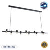 LEDTM® ALFREDA 01242 Μοντέρνο Κρεμαστό Φωτιστικό Οροφής με Ντουί 10 x E27 AC 220-240V IP20 - Μαύρο - Μ140 x Π18 x Υ7cm