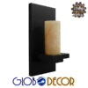 LEDTM® ODILIA 01245 Vintage Φωτιστικό Τοίχου - Απλίκα με Ντουί 1 x E27 AC 220-240V IP20 - Μαύρο & Μπεζ - Μ10 x Π14 x Υ30cm