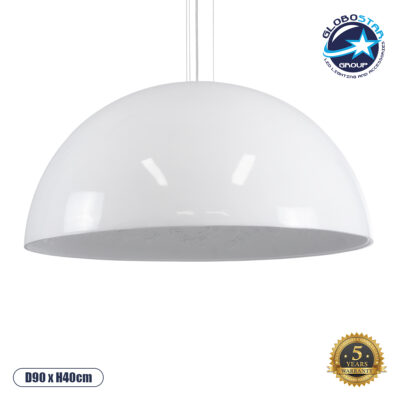 LEDTM® SERENIA 01273 Μοντέρνο Κρεμαστό Φωτιστικό Οροφής με Ντουί 1 x E27 AC 220-240V IP20 - Λευκό - Μ90 x Π90 x Y40cm